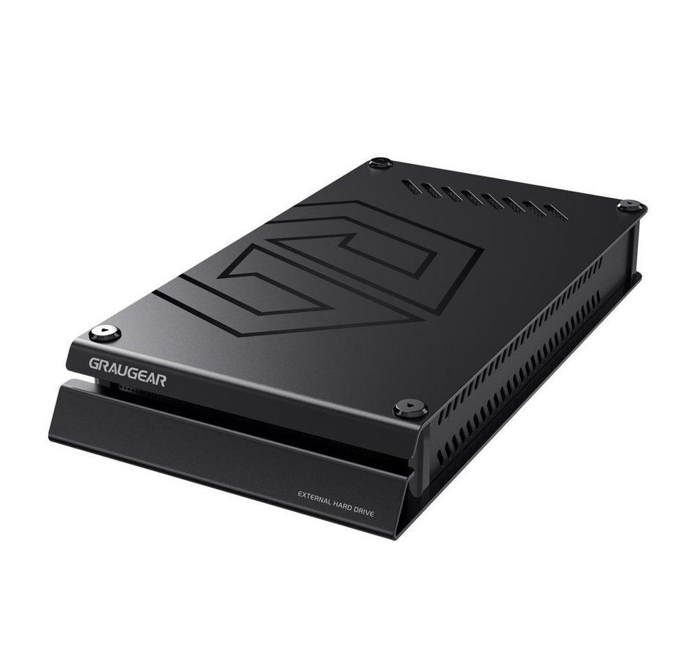 GRAUGEAR G-3504-4TB externe Gaming-Festplatte, formatiert für Playstation 4 und 5, 4TB, USB-C, 3,5 Zoll, schwarz von GRAUGEAR