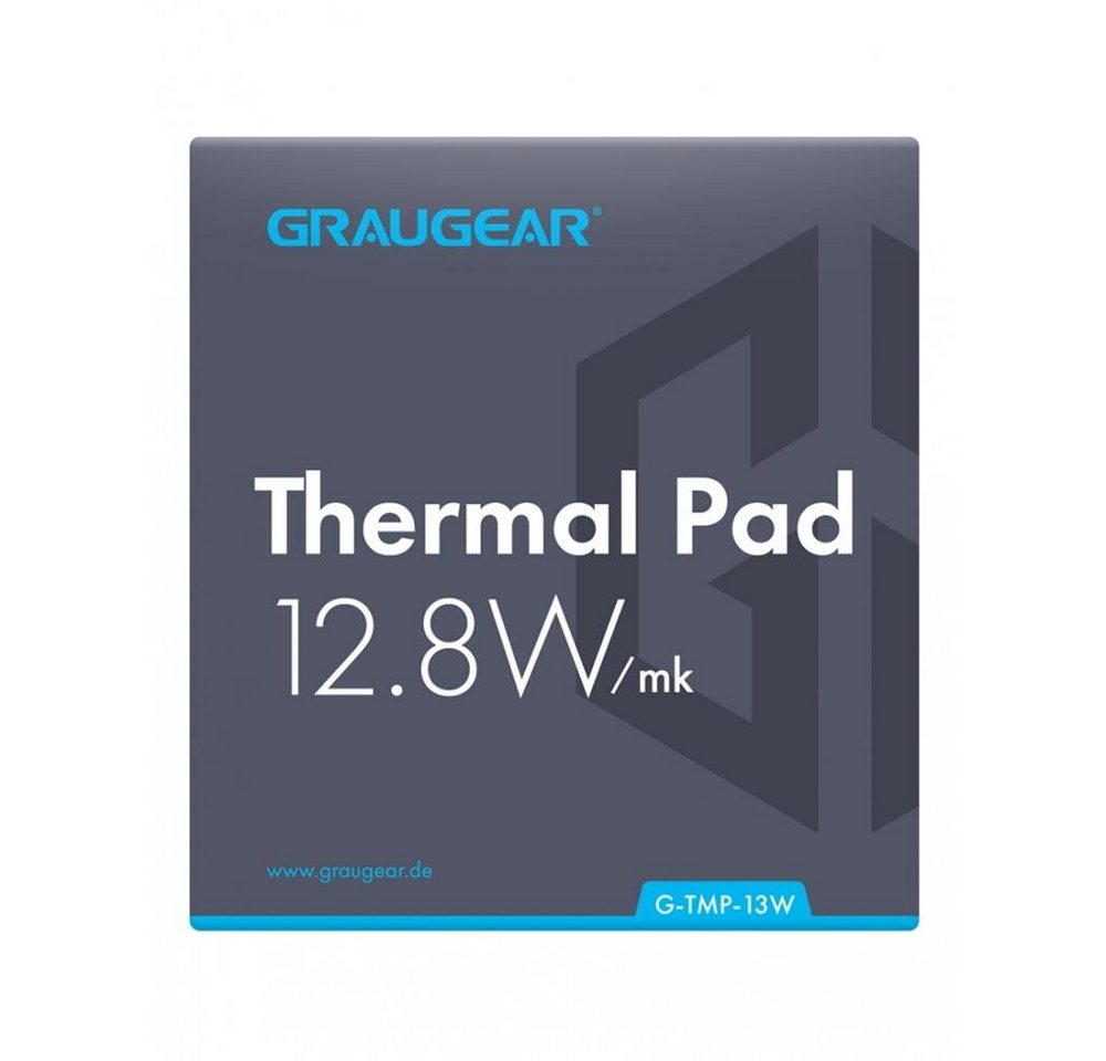 GRAUGEAR Wärmeleitpaste G-TMP-13W, Universal Wärmeleitpad für CPU oder Speicher 12.8W / mk 100x45x1mm von GRAUGEAR