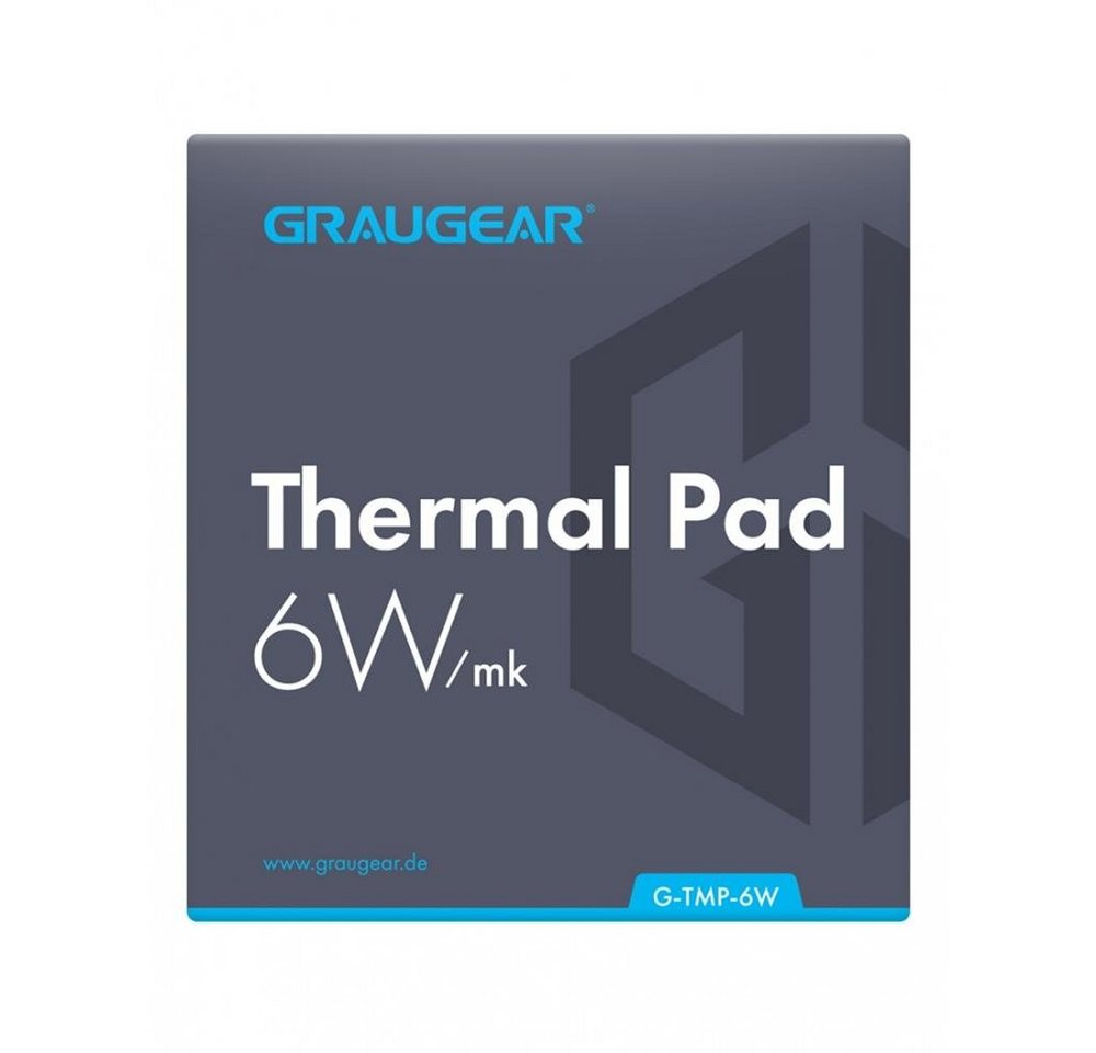 GRAUGEAR Wärmeleitpaste G-TMP-6W, Wärmeleitpad für CPU oder Speicher, 100 x 100 x 1 mm, 100x100 x 1,5 mm von GRAUGEAR