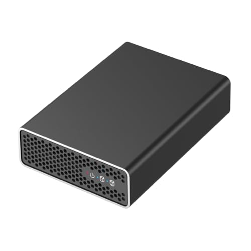 ineo 2-Fach RAID Case aus Aluminium, für 2x2,5” SATA SSD/HDD, USB 3.2 Gen2, extrem schnelle Datenübertragung, RAID-Modi: RAID0, RAID1 von GRAUGEAR