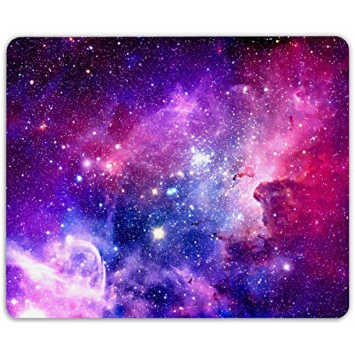 GRAVURZEILE Bedrucktes Mauspad - im Galaxy Design - Mousepad für Büro & Gaming - rutschfeste Gummi-Unterseite - 23 x 19 cm - strapazierfähig - Geschenk für Kinder & Gamer von GRAVURZEILE