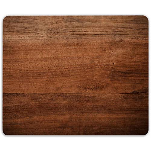 GRAVURZEILE Bedrucktes Mauspad - im Holz Design - Mousepad für Büro & Gaming - rutschfeste Gummi-Unterseite - 23 x 19 cm - strapazierfähig - Geschenk für Arbeit Kollegen & Gamer Farbe Braun von GRAVURZEILE