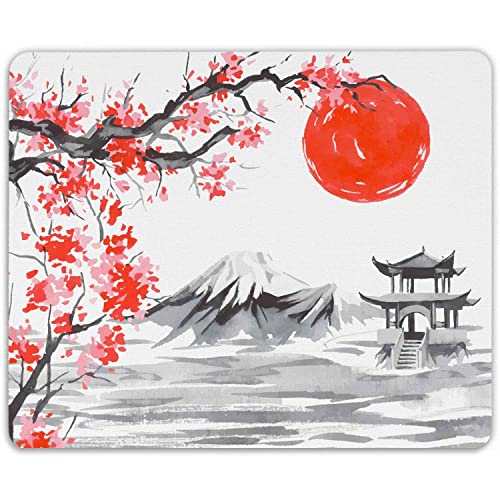 GRAVURZEILE Bedrucktes Mauspad - im Japan Design - Mousepad für Büro & Gaming - rutschfeste Gummi-Unterseite - 23 x 19 cm - strapazierfähig - Geschenk für Arbeitskollegen Kinder & Gamer von GRAVURZEILE