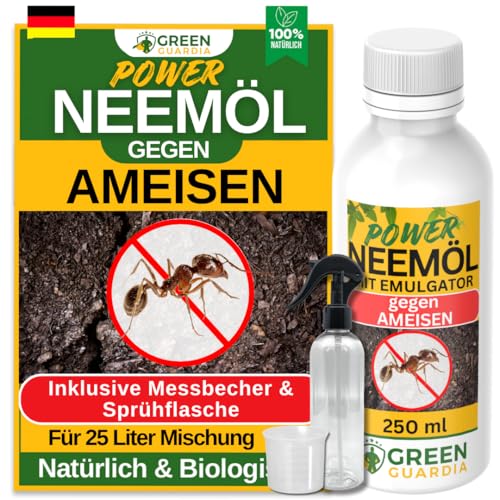 GREEN GUARDIA Neemöl zur Pflanzenpflege – Konzentrat mit Emulgator, auch bei Ameisenbefall geeignet, 250ml für 25 L Mischung GREEN GUARDIA Neemöl zur Pflanzenpflege – Konzentrat mit Emulgator, auch bei Ameisenbefall geeignet, 250ml für 25 L Mischung von GREEN GUARDIA