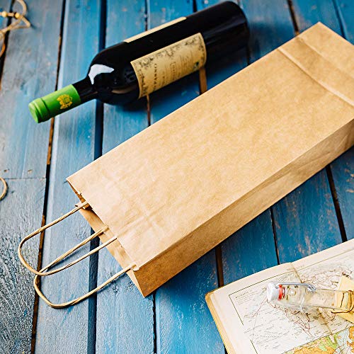 GREENBOX Flaschentüten Geschenk Tüten mit Henkel 14x8x40cm Kraftpapier Grammatur 100 G/M2 edle Flaschen Verpackung I Weinflaschentasche I Geschenkbeutel Wein I Papiertüten 25 Stück Natur GREENBOX Flaschentüten Geschenk Tüten mit Henkel 14x8x40cm Kraftpapier Grammatur 100 G/M2 edle Flaschen Verpackung I Weinflaschentasche I Geschenkbeutel Wein I Papiertüten 25 Stück Natur von GREENBOX