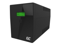 Green Cell UPS Micropower 1500VA - USV - AC 220/230/240 V - 900 Watt - 1500 VA - 9 At - Ethernet, USB - output-stikforbindelser: 4 von GREENCELL