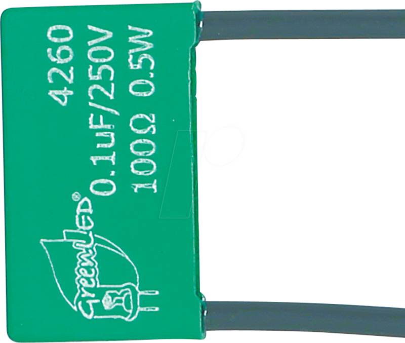 GL 4260 - RC-Löschglied, Kondensator 250V/0,1 µF mit Widerstand 100 Ohm von GREENLED