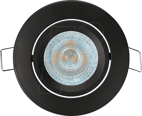 GL 4331 - Deckeneinbauring, rund, schwenkbar, schwarz von GREENLED