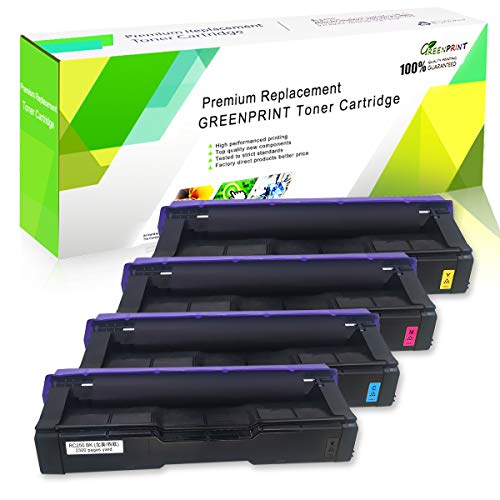GREENPRINT 4 Farbkompatible Tonerkartuschen SP C250 C261 2300 Seiten mit Hoher Kapazität für Schwarz Cyan Magenta Gelb für RICOH Aficio SP C250DN C250SF C261SFN C261SFNw C261DNw Laserdrucker von GREENPRINT