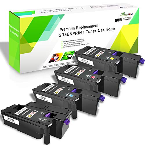 GREENPRINT Kompatible Tonerkartusche 4 Farben BK + C + Y + M 2000 Seiten für Schwarz, 1400 Seiten für Cyan Magenta Gelb für Dell e525w Laserdrucker von GREENPRINT