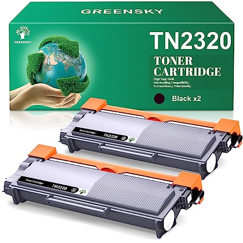 GREENSKY TN2320 Toner als Ersatz für Brother TN-2320 TN-2310 Toner für Brother MFC L2700DW MFC-L2700DN HL-L2340DW DCP-L2500D DCP-L2520DW MFC-L2720DW MFC-L2740DW DCP-L2540DN HL-L2300D (Schwarz, 2 Pack) von GREENSKY