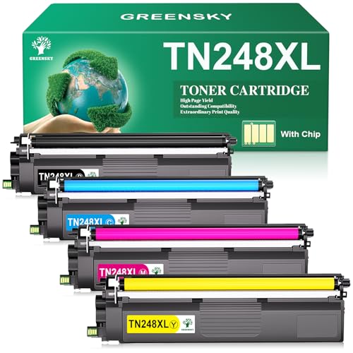 GREENSKY TN248XL TN248 Kompatibel für Brother MFC-L3760CDW Toner Brother MFC-L3740CDWE MFC-L3740CDW Brother DCP-L3560CDW TN 248 Brother DCP-L3520CDWE MFC-L8390CDW Brother HL-L3240CDW HL-L3220CWE von GREENSKY