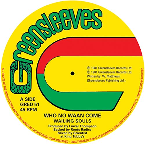 Who No Waan Come/Unfaithful Children (Extended) [Vinyl Maxi-Single] von GREENSLEEV