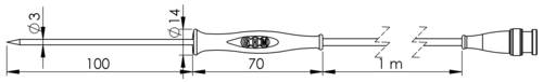 Greisinger GF 1T Einstechfühler -70 bis 250°C Fühler-Typ Pt1000 Greisinger GF 1T Einstechfühler -70 bis 250°C Fühler-Typ Pt1000 von GREISINGER