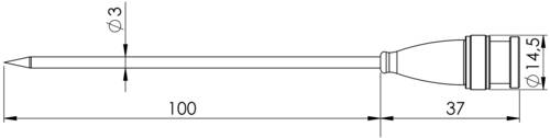 Greisinger GF 2T Einstechfühler -70 bis 250°C Fühler-Typ Pt1000 von GREISINGER