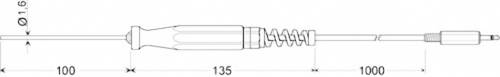 Greisinger GTF 175/1.6 Tauchfühler -70 bis 200°C Fühler-Typ Pt1000 von GREISINGER