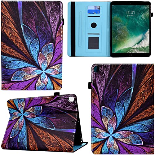 GRENJ Ooboom Hülle für iPad Mini1/2/3/4/5, PU Leder Flip Smart Cover Schutzhülle Tasche Brieftasche Wallet Case Schale Ständer mit Kartenfächer Gummiband - Blume von GRENJ