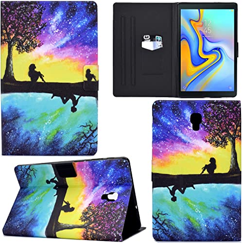 Ooboom Hülle für Samsung Galaxy Tab A 10,5, PU Leder Flip Smart Cover Schutzhülle Dünn Tasche Brieftasche Wallet Case Ständer mit Kartenfächer Magnetverschluss - Reflection von GRENJ