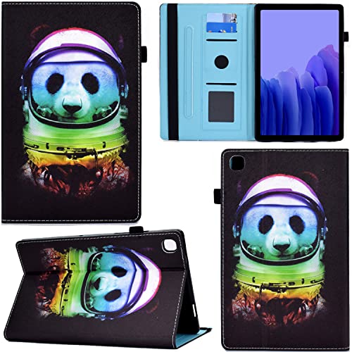 Ooboom Hülle für Samsung Galaxy Tab A 8,0 2019 T290/295, PU Leder Flip Smart Cover Schutzhülle Tasche Brieftasche Wallet Case Schale Ständer mit Kartenfächer Gummiband - Panda von GRENJ