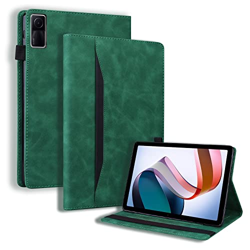 Ooboom Hülle für Xiaomi Redmi Pad, Flip Folio Smart Cover PU Leder Schutzhülle Tasche Brieftasche Wallet Case Ständer mit Gummiband - Grün von GRENJ