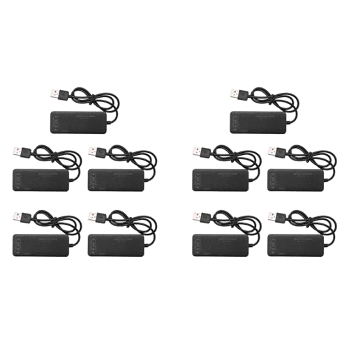 GREOHNMPAW 10X 3 Anschluss USB 2.0 Hub Externer 7.1Ch Sound Karte Headset Mikrofon Adapter für PC Schwarz von GREOHNMPAW