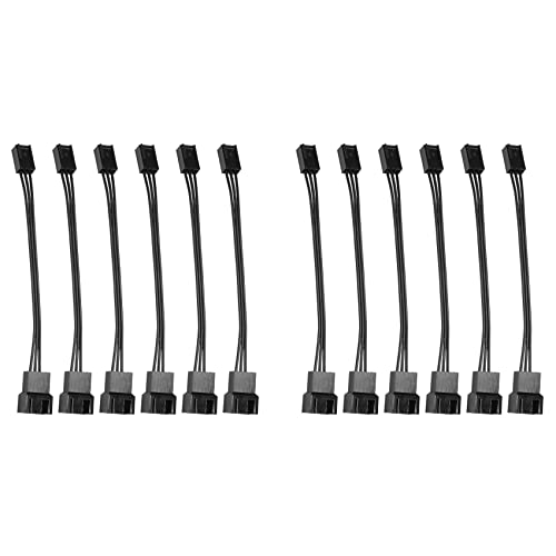 GREOHNMPAW 12 Stück 4Pin PWM Auf 3Pin Standard Kühlung Lüfter Adapter Kabel von GREOHNMPAW