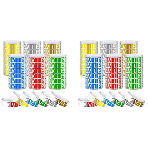 GREOHNMPAW 1200Er-Pack VIP- VIP-Armbänder Wasserdichte VIP-Armbänder Neonfarbene Armbänder Vielfalt für Events, Partys GREOHNMPAW 1200Er-Pack VIP- VIP-Armbänder Wasserdichte VIP-Armbänder Neonfarbene Armbänder Vielfalt für Events, Partys von GREOHNMPAW
