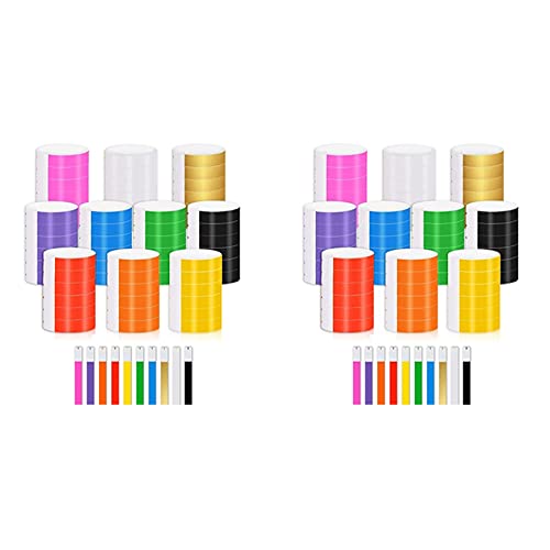 GREOHNMPAW 2000 STÜCKE Wasserdichte Neonarmbänder Armbänder für Veranstaltungen Geeignet für Partys, Armbänder (10 Farben) von GREOHNMPAW