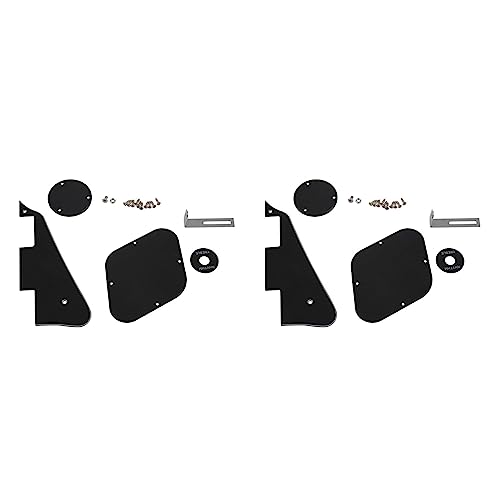 GREOHNMPAW 2Set Schwarz Pickguard/Cavity/Schalterabdeckungen/Pickup Selector Plate/Halterung/Schrauben für LP Guitar Style GREOHNMPAW 2Set Schwarz Pickguard/Cavity/Schalterabdeckungen/Pickup Selector Plate/Halterung/Schrauben für LP Guitar Style von GREOHNMPAW