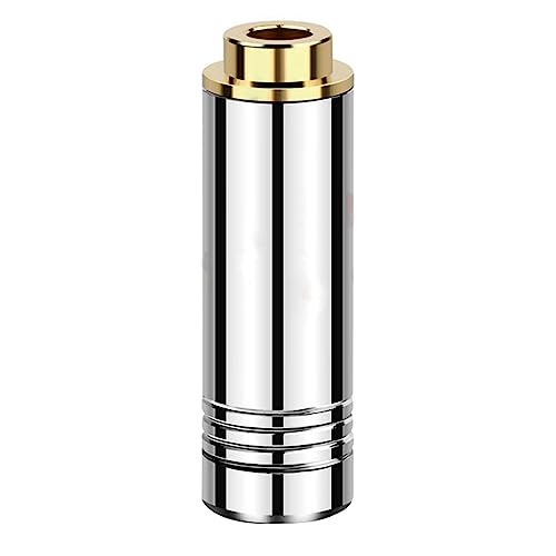 GREOHNMPAW 2X Buchse Audio Stecker Symmetrischer Stereo Kopfhörer 4,4 mm 5 Poliger Metall Adapter Kabel Anschluss für Kopfhörer Silber von GREOHNMPAW