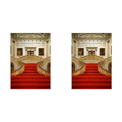 GREOHNMPAW 2X Castle Fotografie Kulissen Vinyl 5X7Ft Luxus Hochzeit Hintergrund Foto Requisiten von GREOHNMPAW