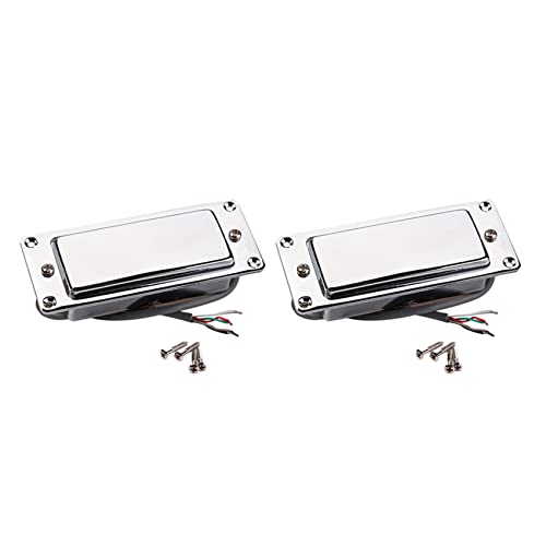 GREOHNMPAW 2X Chrom Silber Mini LP Gitarre Humbucker Tonabnehmer Versiegelt Tonabnehmer Musik Teile GREOHNMPAW 2X Chrom Silber Mini LP Gitarre Humbucker Tonabnehmer Versiegelt Tonabnehmer Musik Teile von GREOHNMPAW