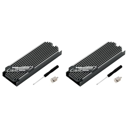 GREOHNMPAW 2X Ultradünner M.2 SSD Kühlkörper M2 2280 Solid State Festplatte Aluminium Kühlkörper Kühler Kühlung Wärmeleitpad von GREOHNMPAW