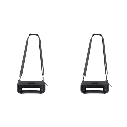 GREOHNMPAW 2X Weiche Silikonhülle für Den Tragbaren SoundLink Flex Bluetooth-Lautsprecher mit Schultergurt und Karabiner, Schwarz von GREOHNMPAW