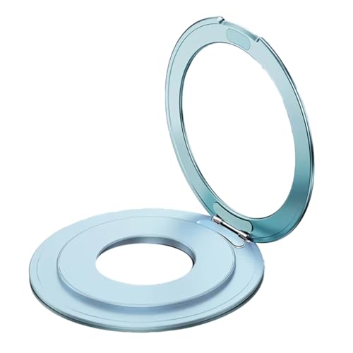 GREOHNMPAW 360 ° Drehung Metall Magnetische Saugkraft Drehbarer Klappring Telefonhalter Universal Tablet Desktop Ständer Blau von GREOHNMPAW