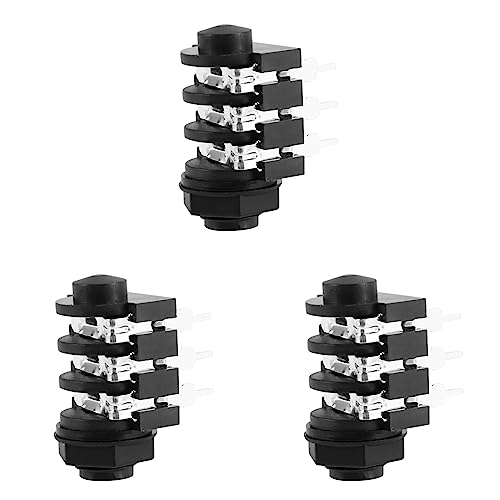 GREOHNMPAW 3Stück 1/4 6,5 mm Stereo Audio Leiterplattenmontage Kopfhoerer Buchse 6-Pin von GREOHNMPAW