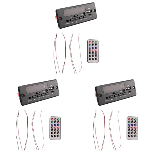 GREOHNMPAW 3Stück 2X25W 50W Verstärker MP3 Player Dekoder Board 5V-12V Bluetooth 5.0 Auto FM Radio Unterstützung TF USB AUX Player Dekoder von GREOHNMPAW