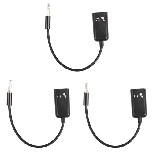 GREOHNMPAW 3Stück 3,5 mm Stereo Audio Splitter Stecker auf Kopfhoerer Headset + Mikrofon Adapter Paare Drehen Kabelbaum Stecker GREOHNMPAW 3Stück 3,5 mm Stereo Audio Splitter Stecker auf Kopfhoerer Headset + Mikrofon Adapter Paare Drehen Kabelbaum Stecker von GREOHNMPAW