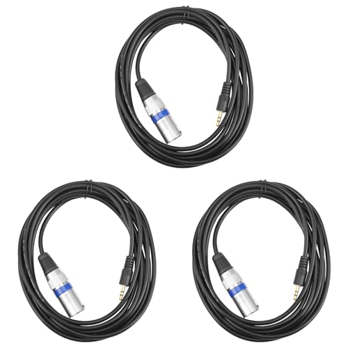 GREOHNMPAW 3Stück 3,5 mm Stereo Klinken Stecker Auf 3 Polige Xlr Kabel Stecker Mikrofon Audio Aufzeichnung GREOHNMPAW 3Stück 3,5 mm Stereo Klinken Stecker Auf 3 Polige Xlr Kabel Stecker Mikrofon Audio Aufzeichnung von GREOHNMPAW