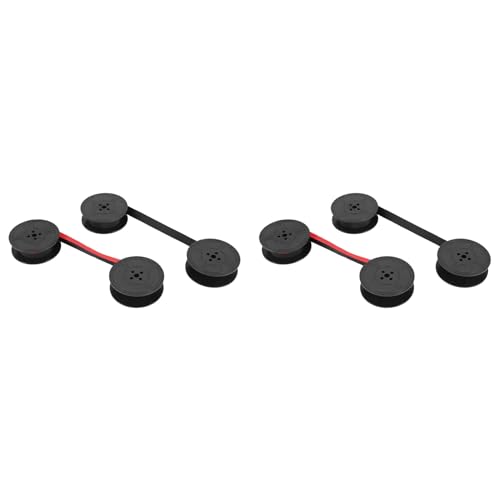 GREOHNMPAW 4Er-Pack Schreibmaschinen-Farbband Twin Spool Schreibmaschinen-Farbband Tinte Twin Spool Ink Ersatzteil für Die Meisten Schreibmaschinen (Rot, Schwarz) von GREOHNMPAW