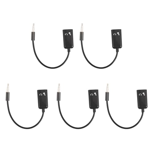 GREOHNMPAW 5Stück 3,5 mm Stereo Audio Splitter Stecker auf Kopfhoerer Headset + Mikrofon Adapter Paare Drehen Kabelbaum Stecker GREOHNMPAW 5Stück 3,5 mm Stereo Audio Splitter Stecker auf Kopfhoerer Headset + Mikrofon Adapter Paare Drehen Kabelbaum Stecker von GREOHNMPAW