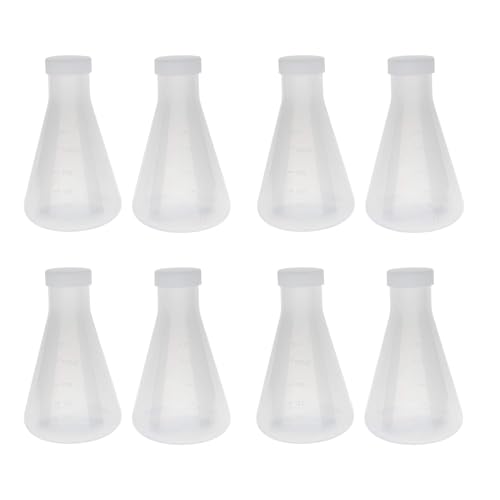 GREOHNMPAW 8X Labor Konischer Kolben Aus Kunst Stoff, Messbar, Glatte, Dicke Wand, Flaschen mit 250 Ml GREOHNMPAW 8X Labor Konischer Kolben Aus Kunst Stoff, Messbar, Glatte, Dicke Wand, Flaschen mit 250 Ml von GREOHNMPAW