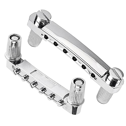 GREOHNMPAW Saitensattel Tune-O- Brücke und Saitenhalter mit Nieten für E-Gitarrenteile im GB LP-Stil Zubehör GREOHNMPAW Saitensattel Tune-O- Brücke und Saitenhalter mit Nieten für E-Gitarrenteile im GB LP-Stil Zubehör von GREOHNMPAW