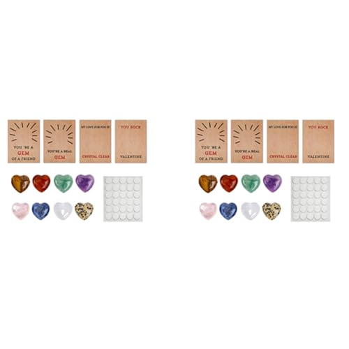 GREOHNMPAW Valentinstagsgeschenke für Kinder - 48Er-Pack Valentinskarten mit HerzföRmigen KristAlle - Austausch Von Valentinstagsgeschenken GREOHNMPAW Valentinstagsgeschenke für Kinder - 48Er-Pack Valentinskarten mit HerzföRmigen KristAlle - Austausch Von Valentinstagsgeschenken von GREOHNMPAW