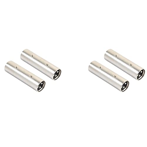 GREOHNMPAW XLR Stecker Auf Stecker Adapter, XLR 3 Pin Stecker Auf 3 Pin Stecker, Mikrofon Leitung Adapter -4 Pack GREOHNMPAW XLR Stecker Auf Stecker Adapter, XLR 3 Pin Stecker Auf 3 Pin Stecker, Mikrofon Leitung Adapter -4 Pack von GREOHNMPAW