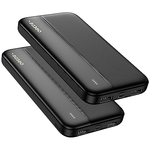 GREPRO PowerBank 10000mAh - 2 Stück, Externer Handyakkus,Power Bank Klein Aber Stark mit Type-c + Micro Eingängen Ports und 2 USB + USB-C Ausgängen Ports für Smartphones,Tablet GREPRO PowerBank 10000mAh - 2 Stück, Externer Handyakkus,Power Bank Klein Aber Stark mit Type-c + Micro Eingängen Ports und 2 USB + USB-C Ausgängen Ports für Smartphones,Tablet von GREPRO