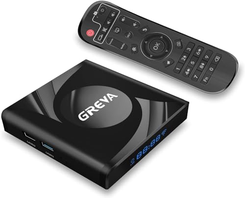 GREVA 8K Android TV Box 13.0 2GB RAM 16GB ROM, Internet TV Box RK3528 Chipsatz Unterstützung WiFi6 HDR10 BT5.0 USB3.0 Ethernet LAN 3D HD Smart TV Box Bluetooth von GREVA