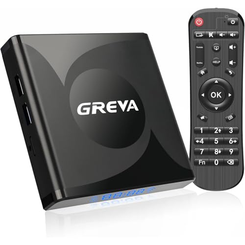 GREVA 8K Android TV Box 13.0 2GB RAM 16GB ROM, Internet TV Box RK3528 Chipsatz Unterstützung WiFi6 HDR10 BT5.0 USB3.0 Ethernet LAN 3D HD Smart TV Box Bluetooth von GREVA