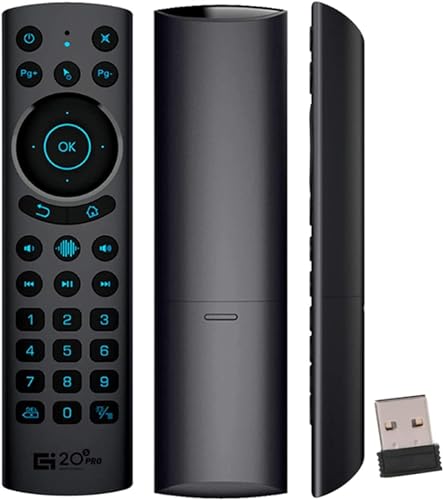 GREVA Kabellose Bluetooth Fernbedienung für Android TV Box, IR 2.4G USB 5.0 Stimme Beleuchtet Intelligent Multifunktional Fernbedienung Ersatz (G20S Pro Plus) von GREVA