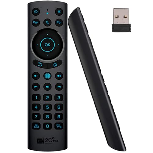 GREVA Kabellose Bluetooth Fernbedienung für Android TV Box, IR 2.4G USB 5.0 Stimme Beleuchtet Intelligent TV-Fernbedienung Ersatz, Universal Fernbedienung für Samsung Smart-TV (G20S Pro Plus) von GREVA
